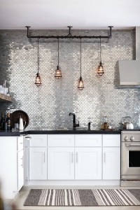 5 Kitchen with mirrored subway tile